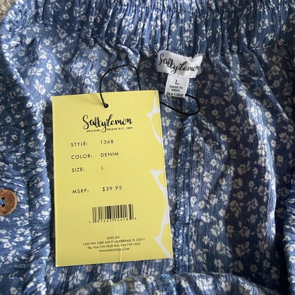 🌸 Salty Lemon 🌸 flowy blue shorts - Picture 3 of 6